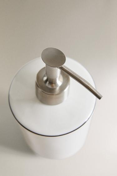 DISTRIBUTEUR SAVON PORCELAINE BONE CHINA - Blanc de Zara - Image 2