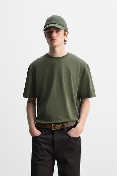 CAMISETA MEDIUM WEIGHT - Caqui da Zara