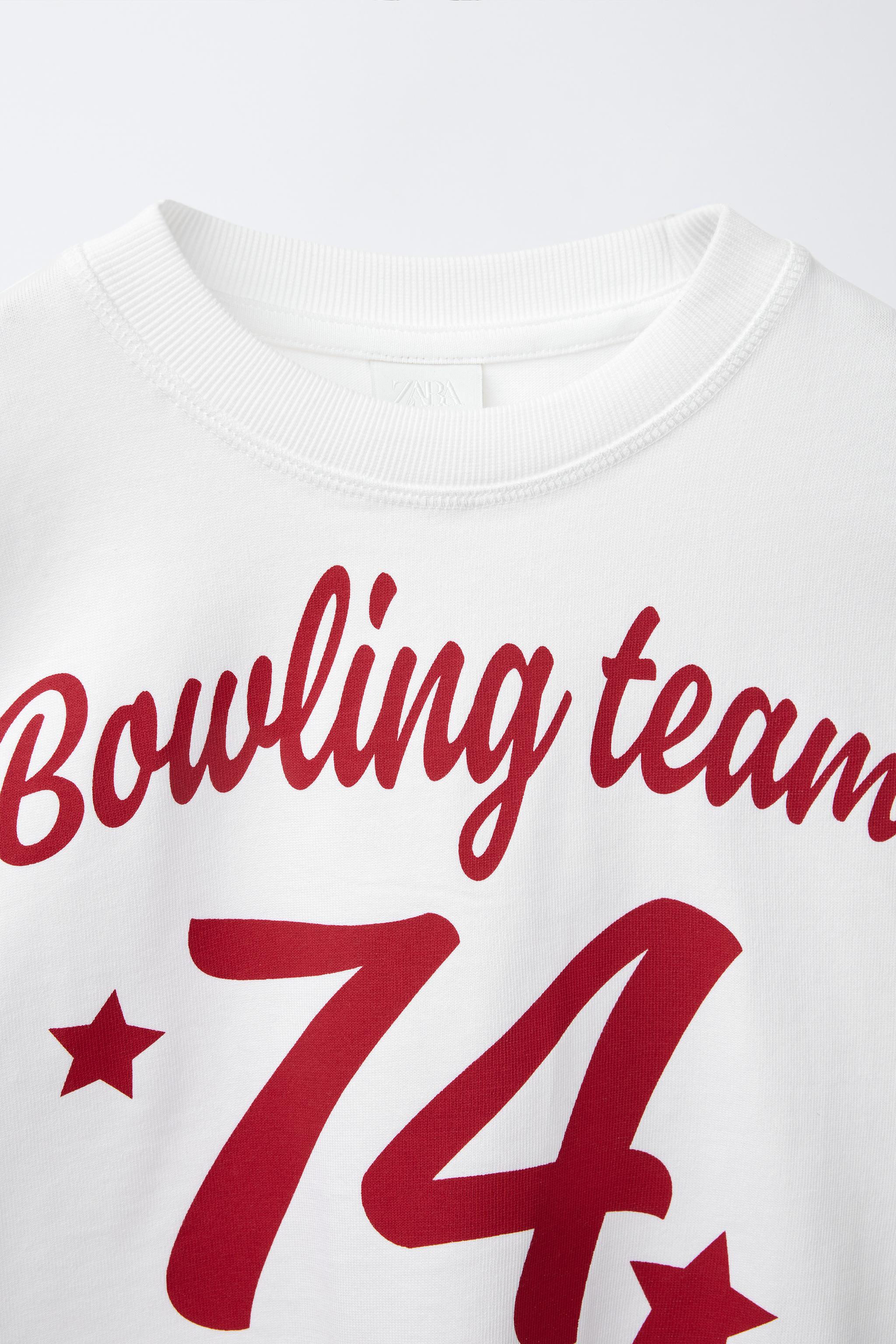 TEXT AND NUMBER PRINT T-SHIRT - White | ZARA United States