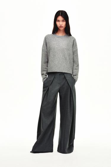 SOFT KNIT JUMPER - Grey marl by Zara