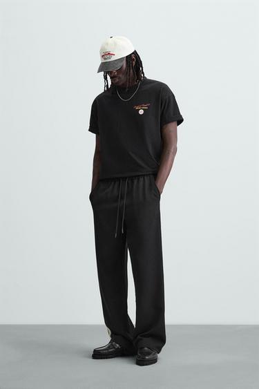 CAMISETA ESTAMPADO COMBINADO - Negro de Zara - Imagen 0