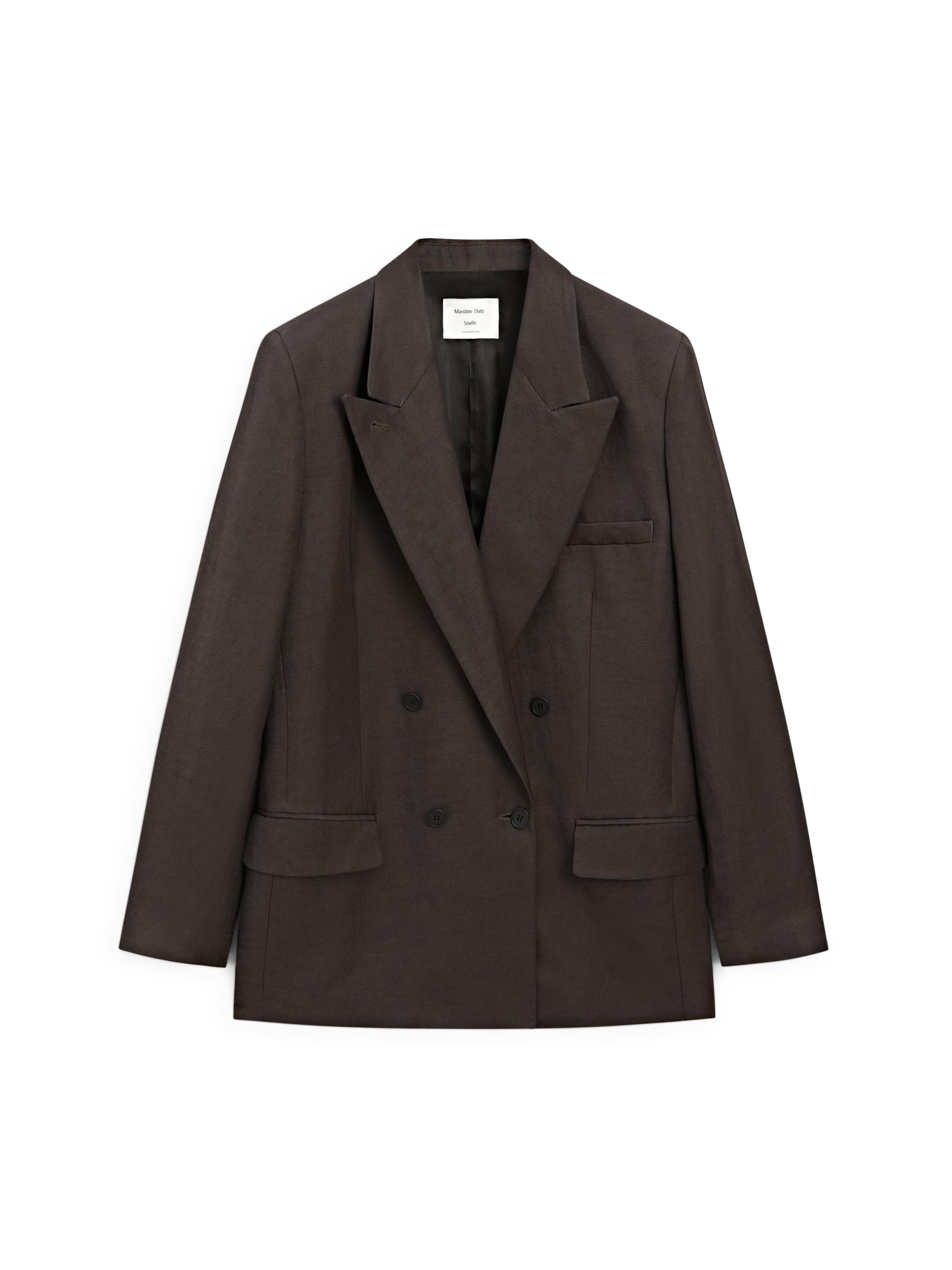 Blazer croisée en lin - STUDIO