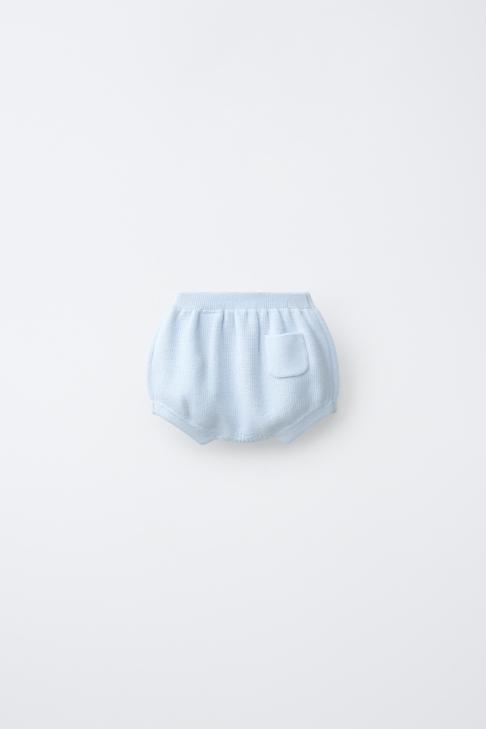 POCKET KNIT BLOOMERS — Light blue (alternate view)