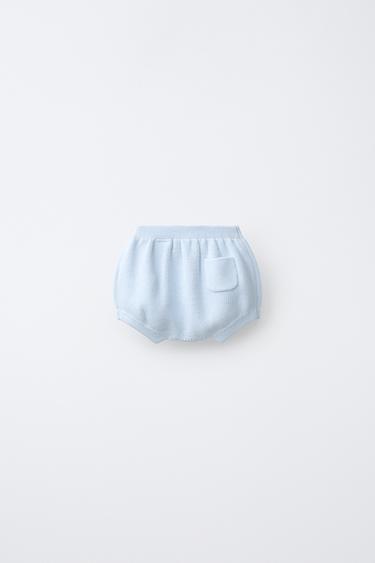 KNIT BLOOMERS WITH POCKET - Light blue by Zara - Image 1