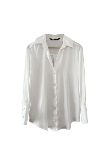 CAMISA SATINADA BLANCA
