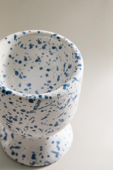 COQUETIER GRÈS TACHETÉ - Bleu de Zara - Image 2