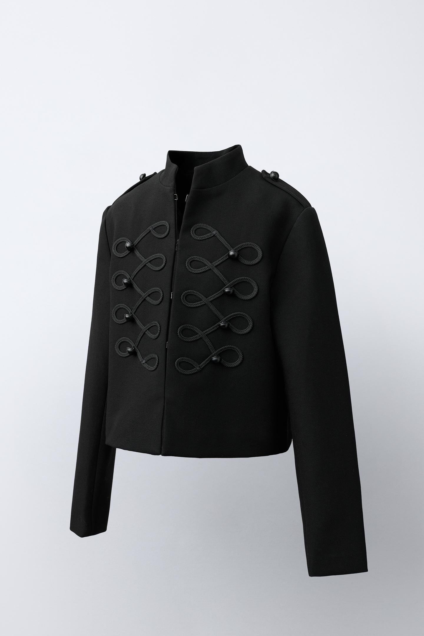 Детская куртка Zara Fitted Button, цвет: Чёрный — фото 3