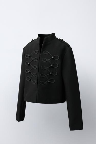 VESTE CINTRÉE À BOUTONS - Noir de Zara - Image 1