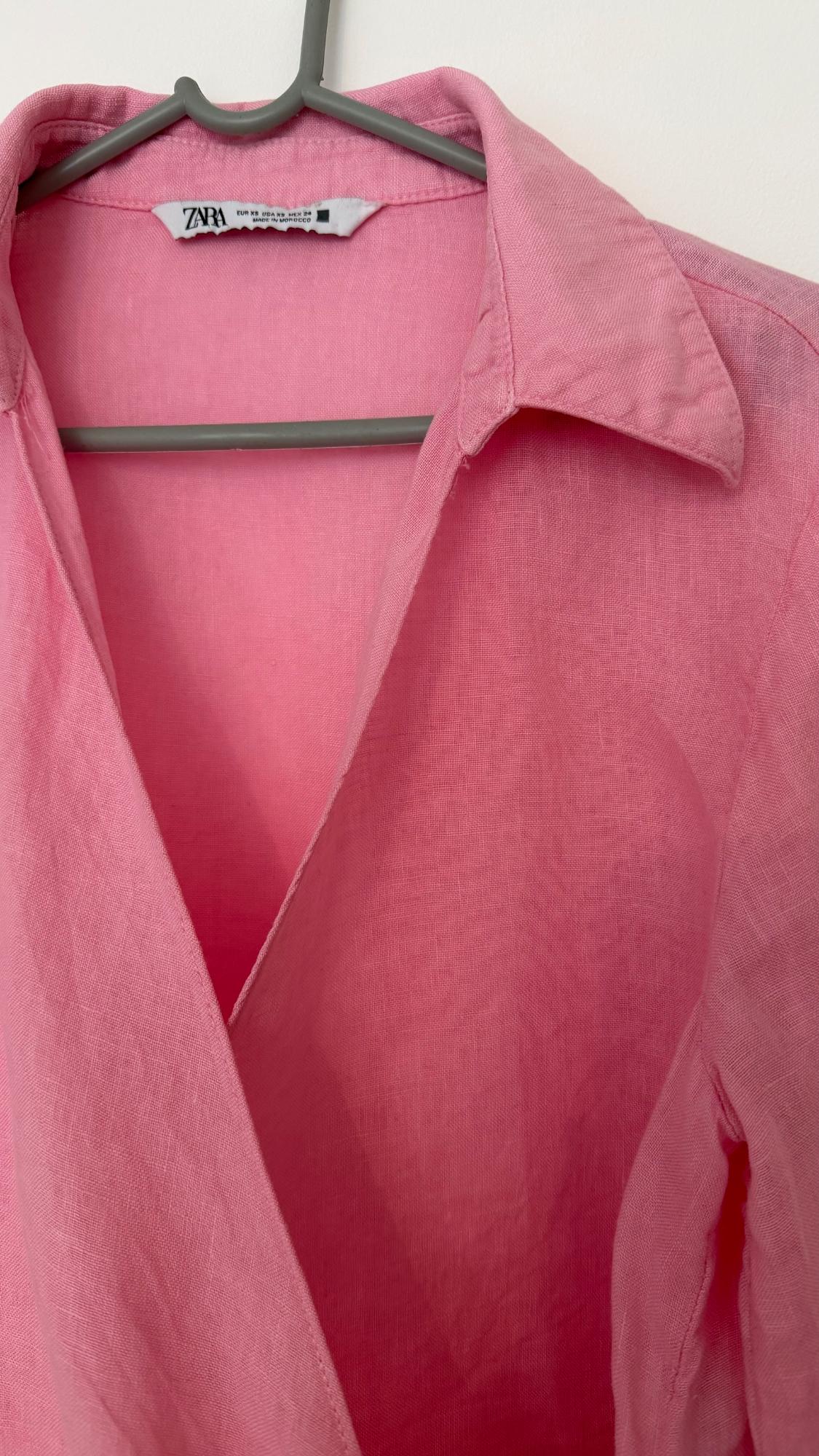 LINEN SHIRT WITH BOW - Image 3