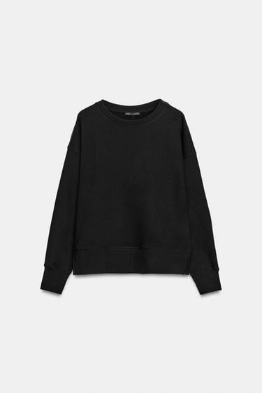 SUDADERA BÁSICA - Negro de Zara - Imagen 0