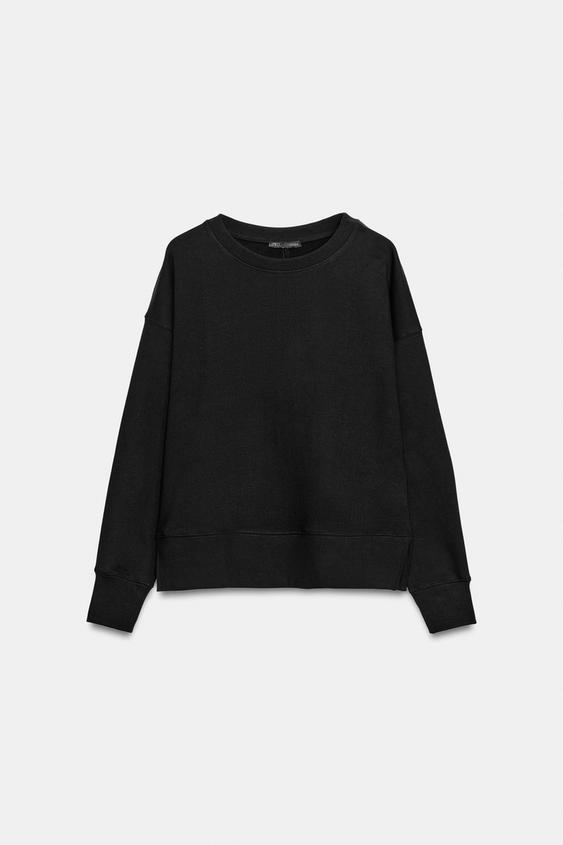 SUDADERA BÁSICA - Negro de Zara - Imagen 0