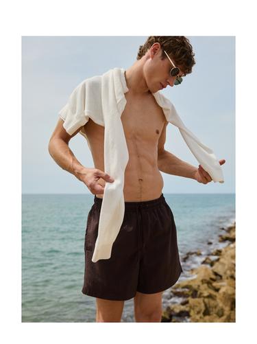 Zara Plain swimsuit - Burgundy
