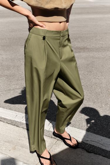 PANTALON CHINO DROIT - Kaki de Zara - Image 4