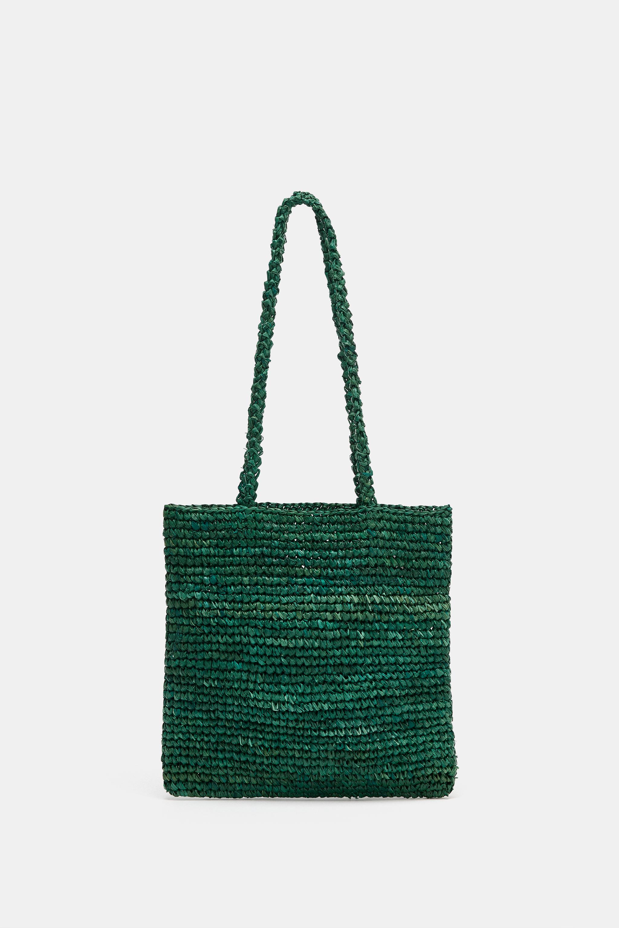 RAFFIA MINI SHOPPER BAG