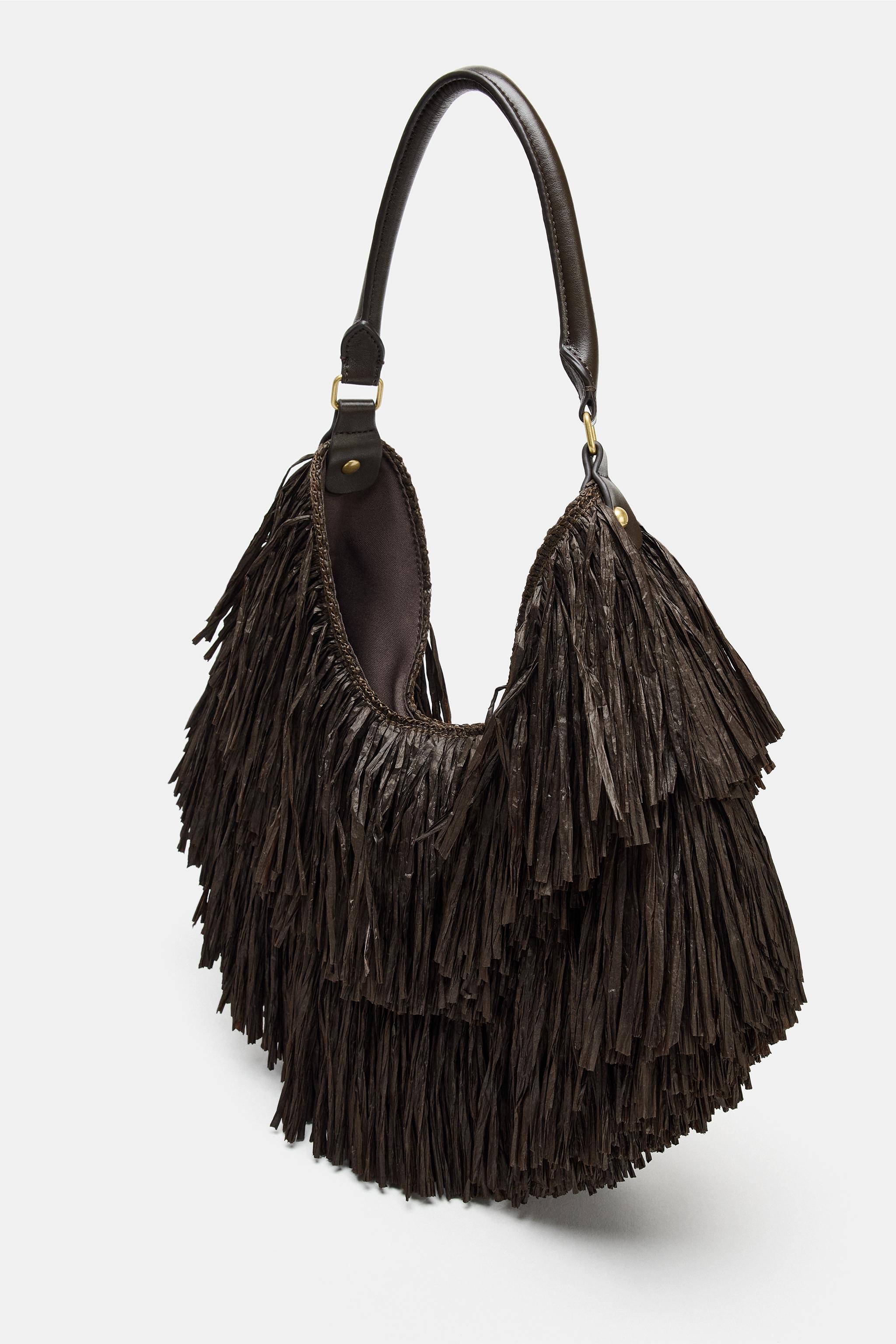 FRINGE TOTE BAG - Chocolate | ZARA United States