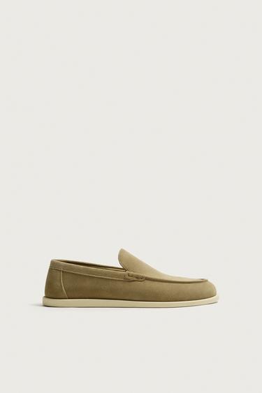 Ledermokassin Barefoot - Beige von Zara