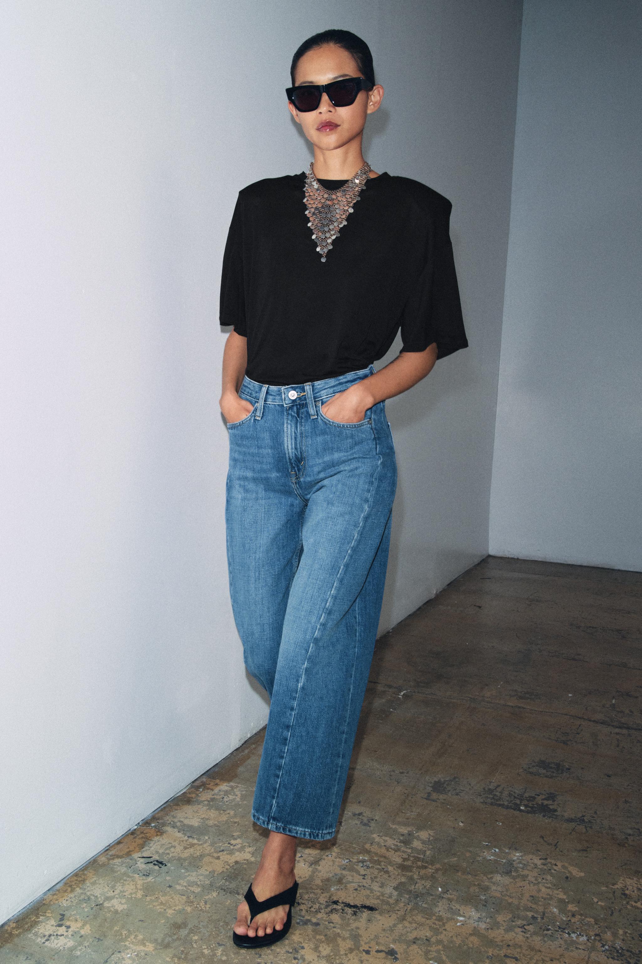 ZW COLLECTION ANKLE RELAXED FIT MID-WAIST JEANS