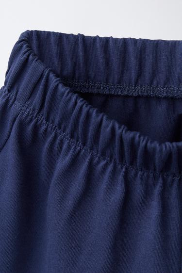 ENSEMBLE JOGGING T-SHIRT ET BERMUDA UNI - Bleu de Zara - Image 3