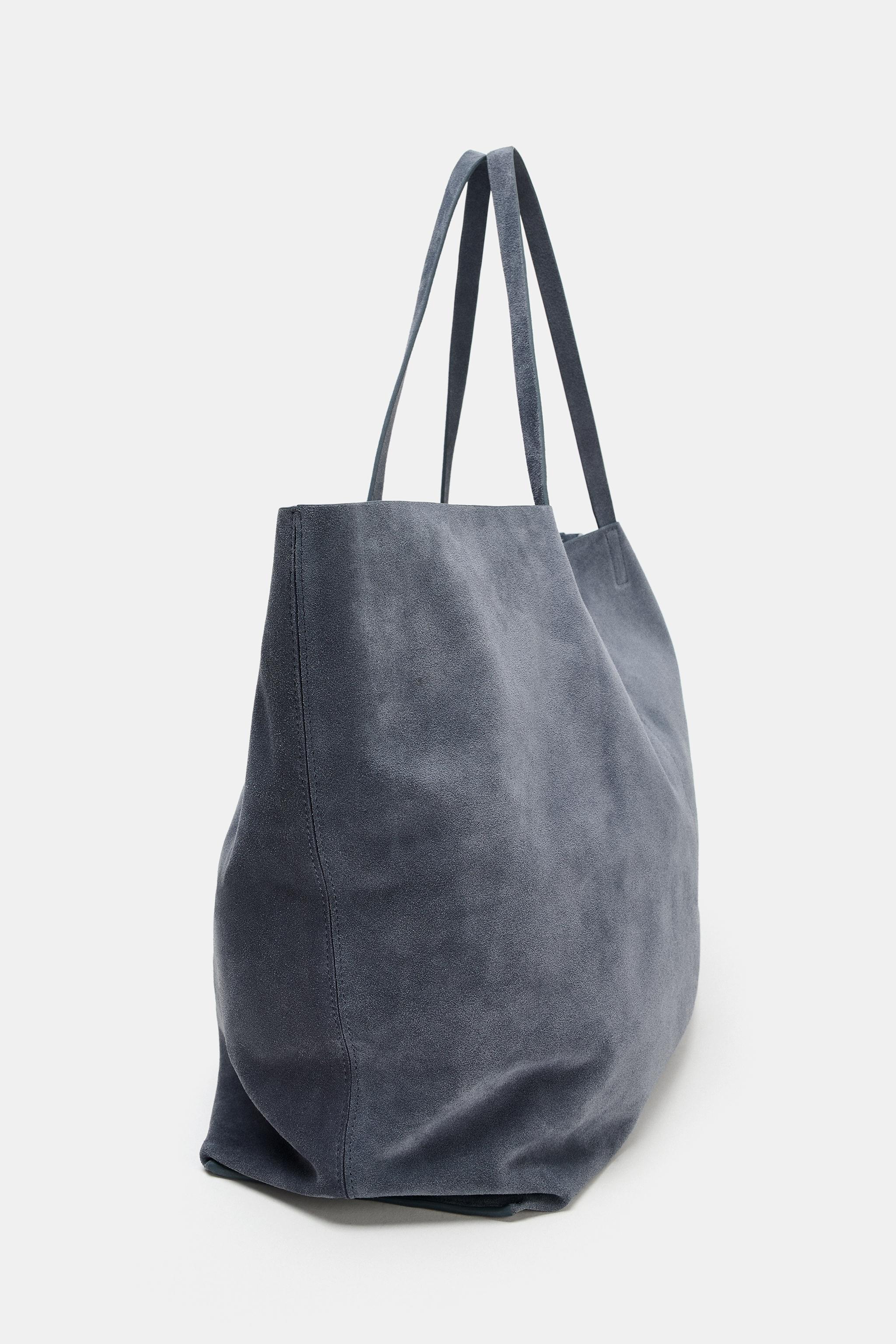 SAC MAXI SHOPPER EN CROÛTE DE CUIR