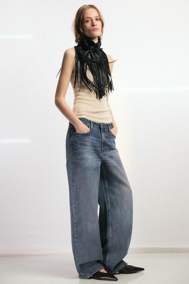 JEANS ZW COLLECTION BAGGY TIRO MEDIO - Azul de Zara