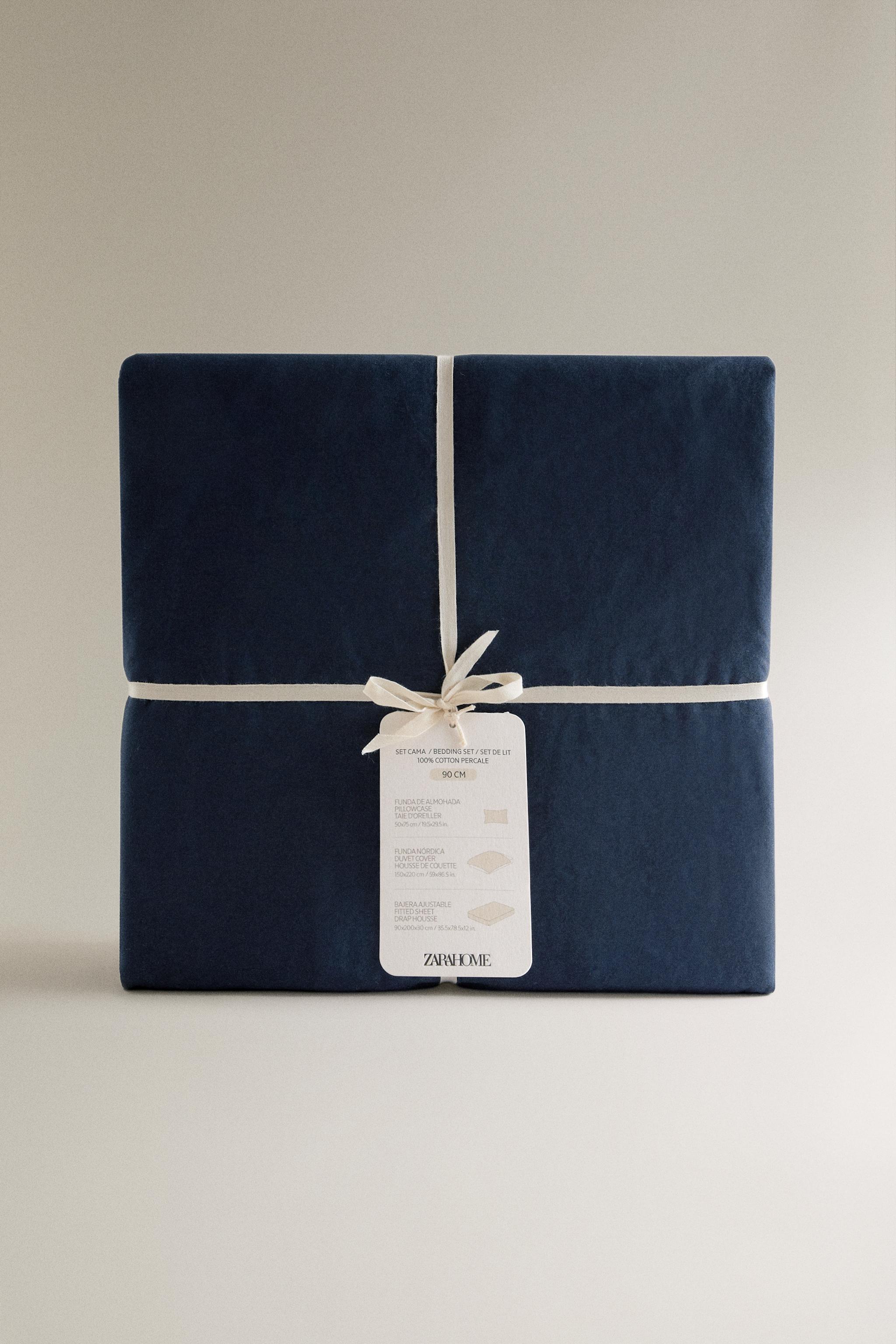 REVERSIBLE PERCALE BEDDING SET (200 THREAD COUNT)
