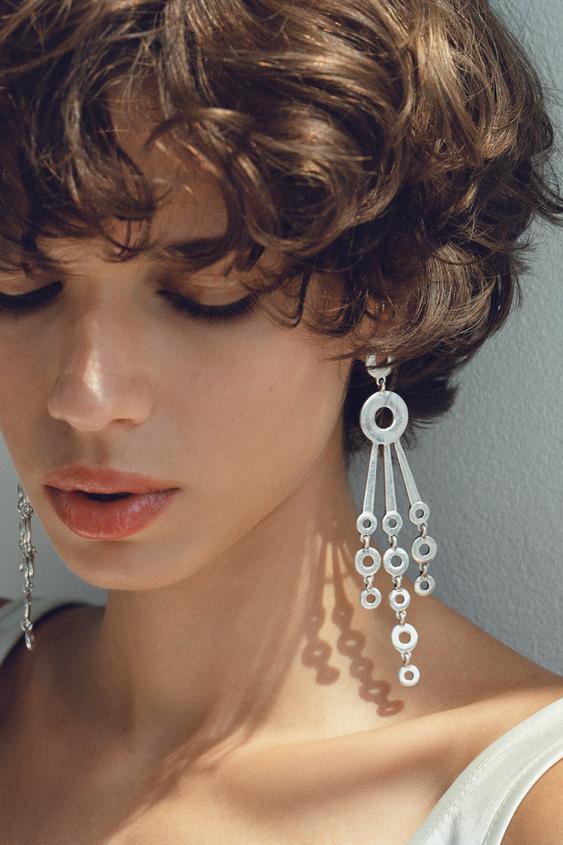 METAL CIRCLE EARRINGS - Silver by Zara - Image 0