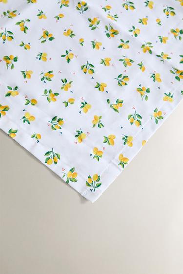 RESIN-COATED COTTON TABLECLOTH WITH LEMON PRINT - Yellow by Zara - Image 2