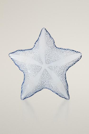 STAR GLASS SERVING DISH - Light blue by Zara - Image 0