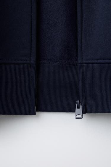 SWEAT ZIPPÉ BASIQUE - Bleu marine de Zara - Image 3
