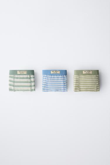 3-6 YEARS/ THREE-PACK OF BOHO STRIPE BOXERS - Multicoloured by Zara - Image 4
