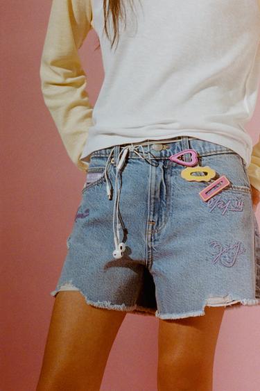 KPOP DEMON HUNTERS™ NETFLIX © DENIM BERMUDA SHORTS - Blue by Zara