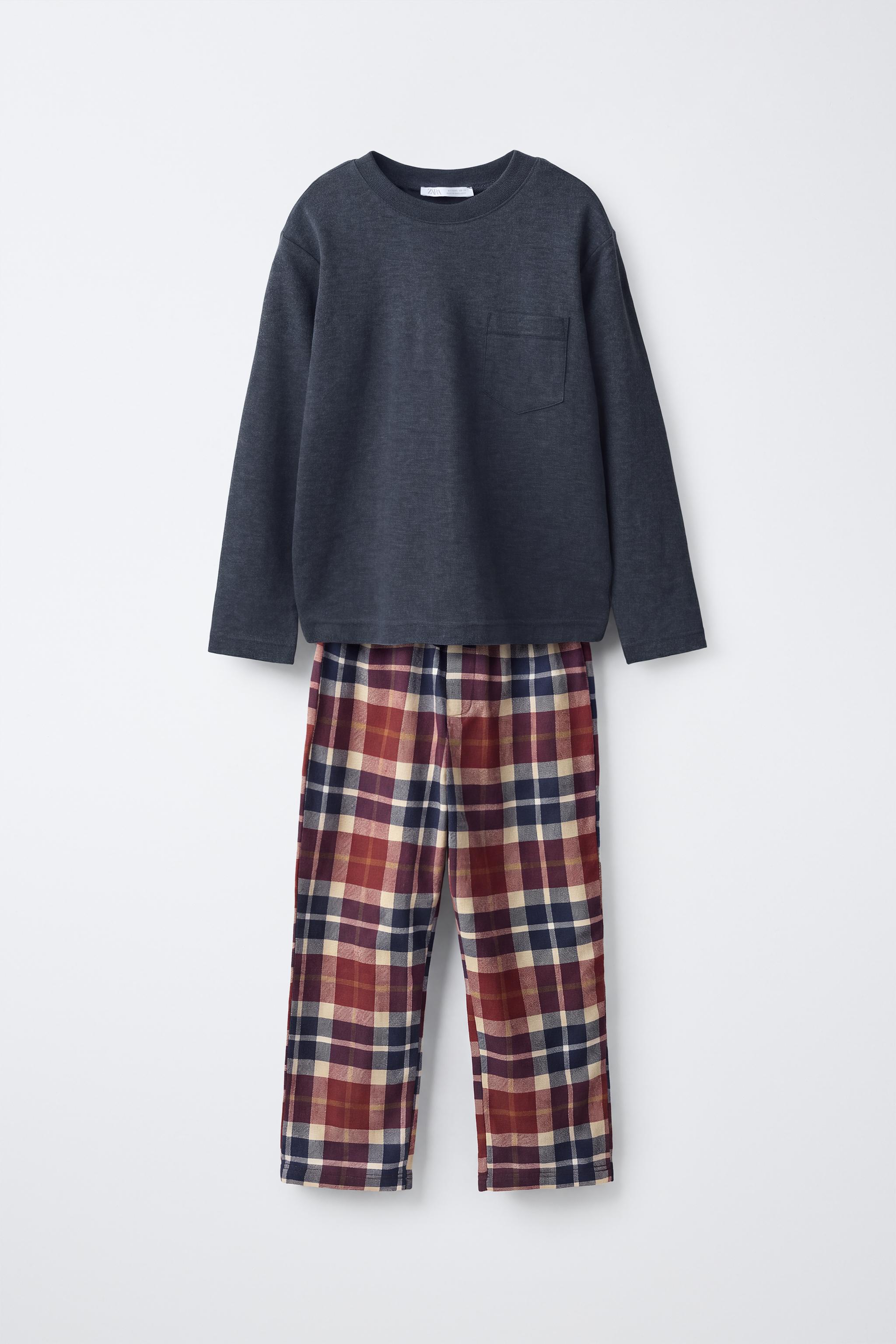 6-14 AÑOS/ PIJAMA CUADROS CALENTITO