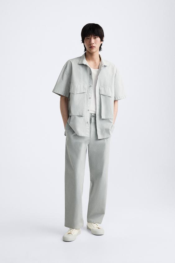 PLEATED TROUSERS - Stone | ZARA Ireland