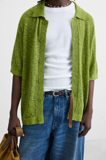 IRREGULAR KNIT SHIRT - Pistachio by Zara - Image 5