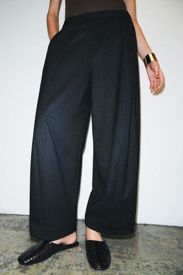 PANTALON WIDE LEG ZW COLLECTION - Gris foncé de Zara - Image 3