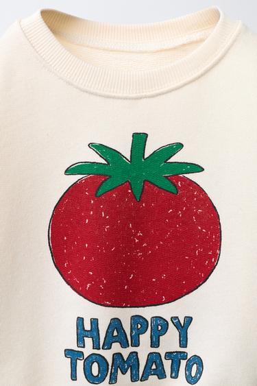 ENSEMBLE DE JOGGING SWEAT ET JOG IMPRIMÉ - Écru moyen de Zara - Image 2