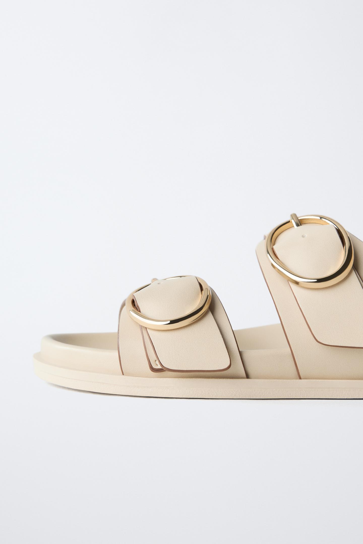 Детские сандалии Zara Double Buckle, цвет: Молочный белый — фото 6