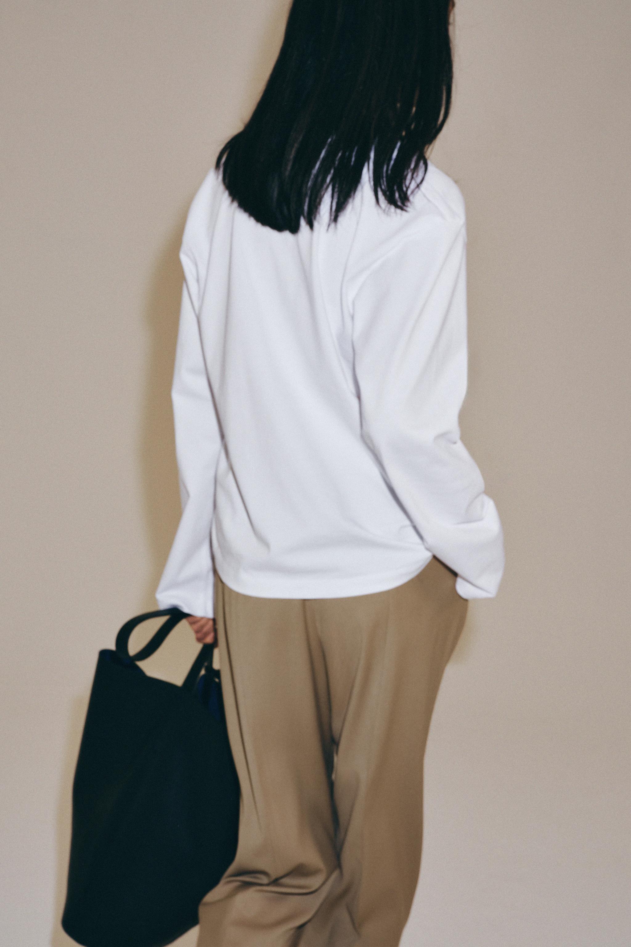 Zara BİSİKLET YAKA T-SHIRT görsel 3