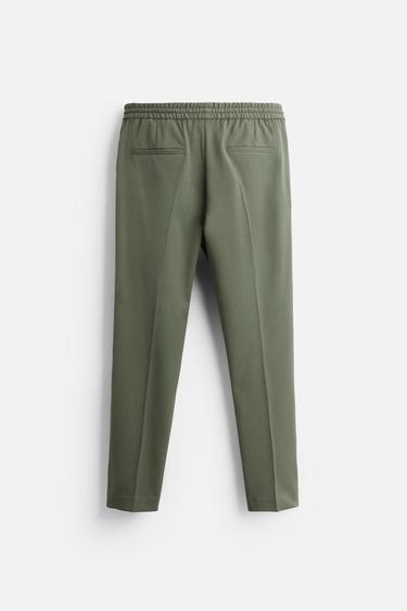 PANTALON CONFORT À TAILLE JOGGING - Kaki foncé de Zara - Image 5