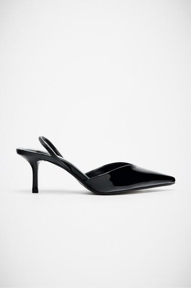 SLINGBACK HIGH-HEEL SHOES - Black by Zara