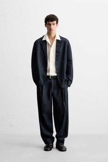 TRAJE MEZCLILLA RELAX FIT - KAKI-MED de Zara
