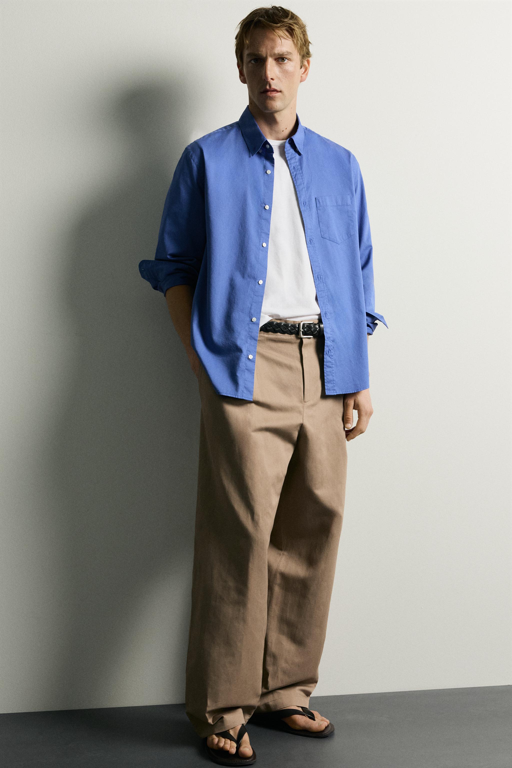 Мужские джинсы Zara RELAXED FIT PLEATED PANTS — фото 6