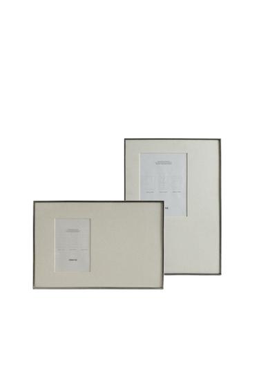 Zara SILVER PICTURE FRAME WITH INTERCHANGEABLE MATS - Silver