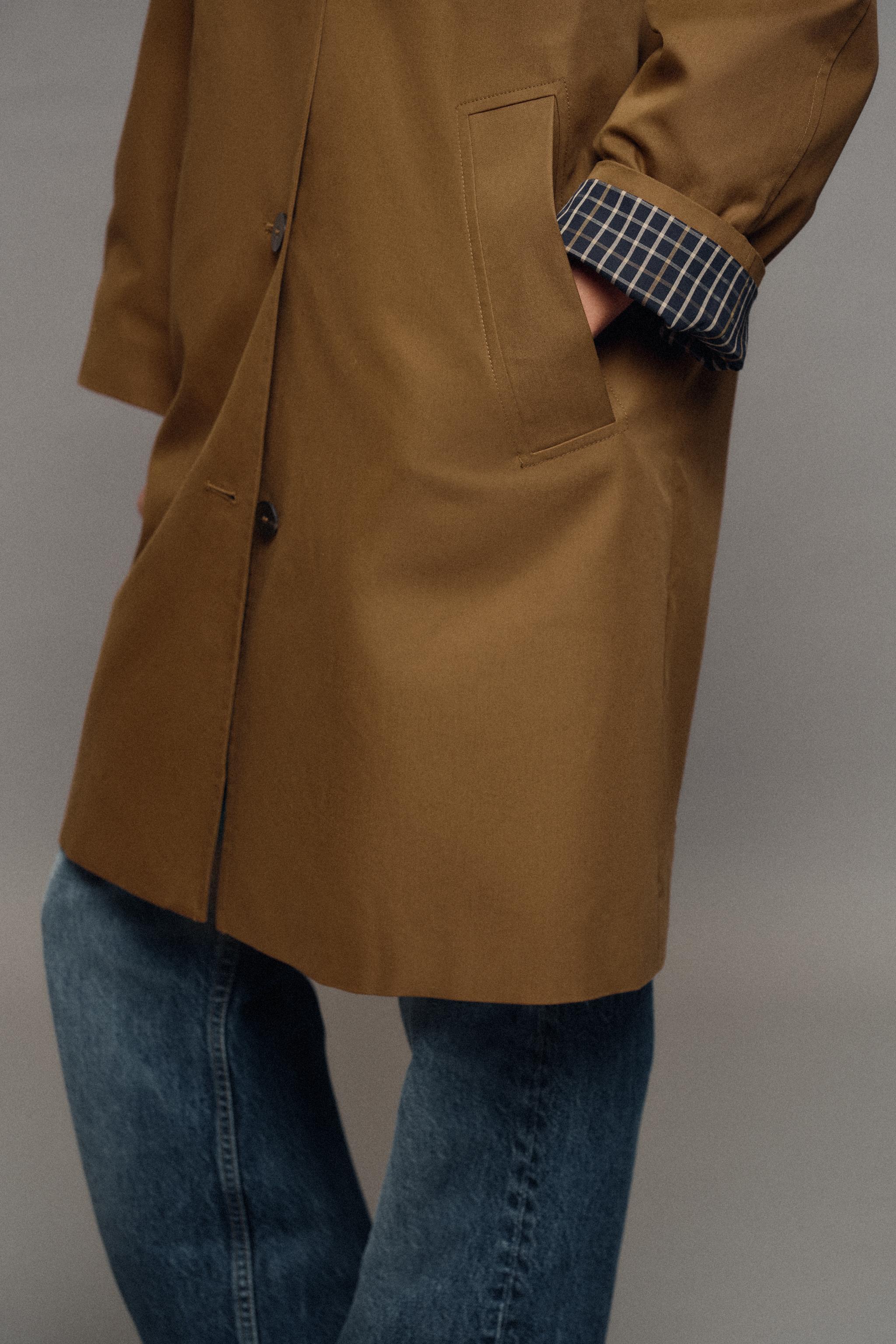 ZW COLLECTION ミディトレンチコート - ダークキャメル | ZARA Japan