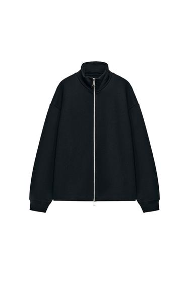 SWEATSHIRT MIT REISSVERSCHLUSS - Blau von Zara