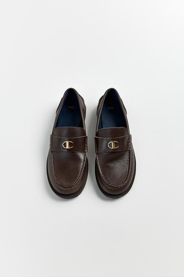 CHAMPION ® X ZARA LEATHER LOAFERS - Brown by Zara