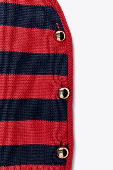 SIDE BUTTON KNIT WAISTCOAT TOP - striped by Zara - Image 5