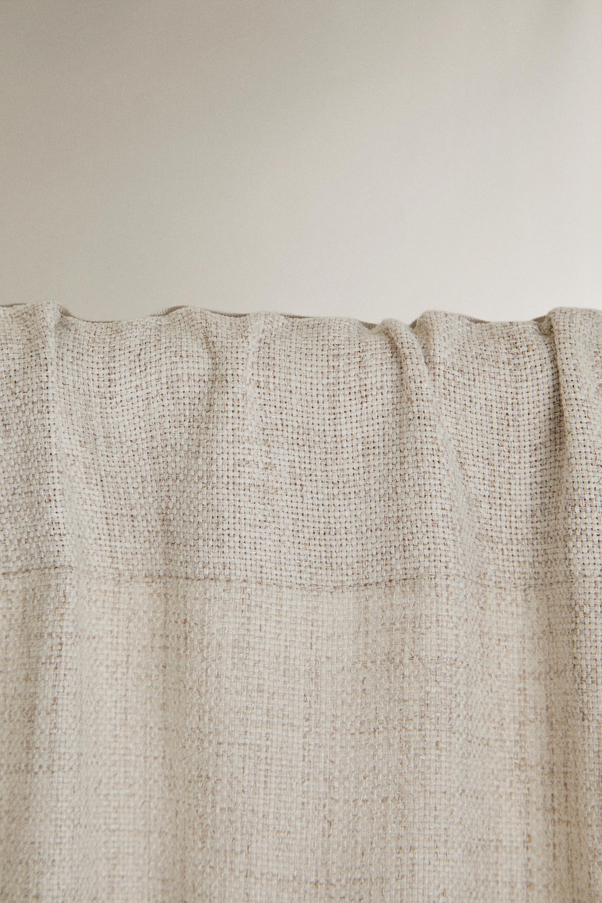 TEXTURED CURTAIN — Pearl gray