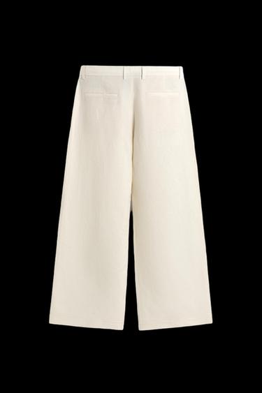 PANTALÓN RELAXED FIT PLIEGUES - Beige claro de Zara
