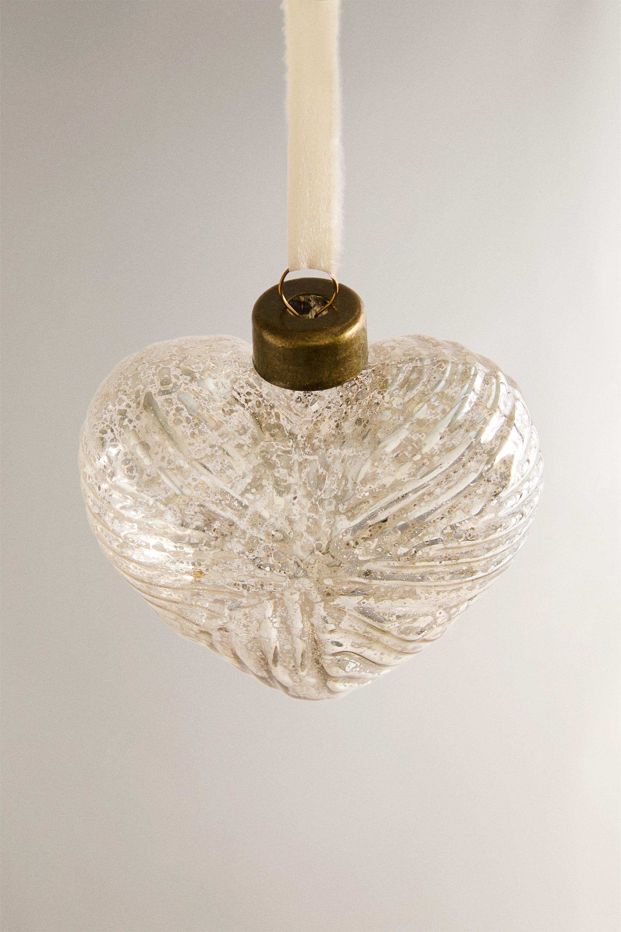 MERCURIZED HEART CHRISTMAS TREE ORNAMENT